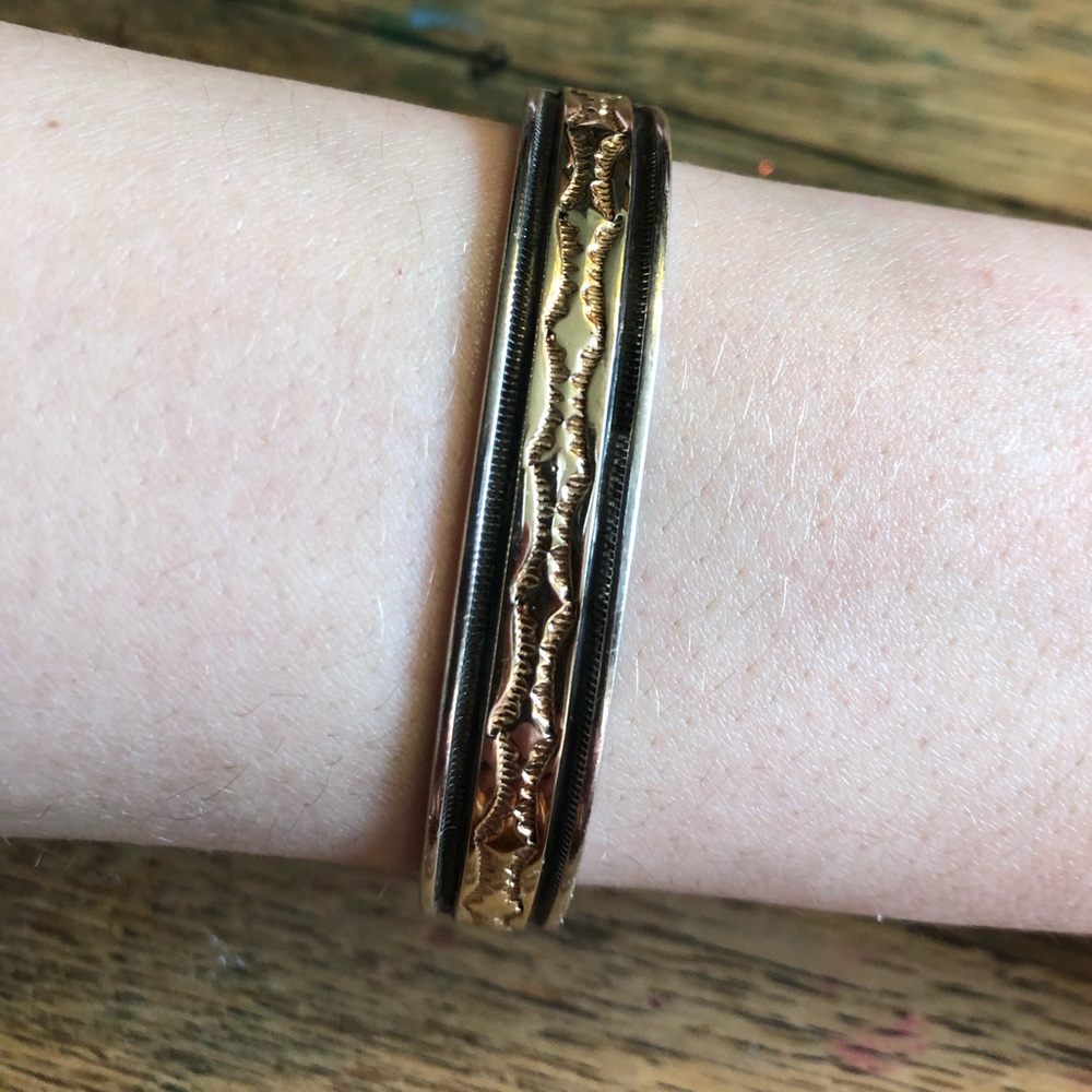 C Harrell 14K Gold and Sterling Silver bracelet